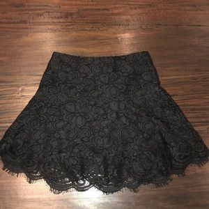 Black lace skirt